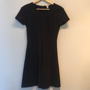 J crew black a line dress with cap sleeve